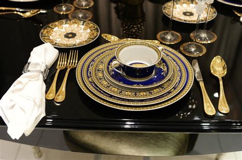 versace colored table|versace dinnerware set.